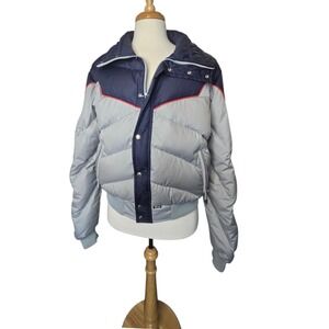 Vintage 80s Pioneer Retro Ski Wear Jones Puffer Jacket Canada Cropped Ski Coat